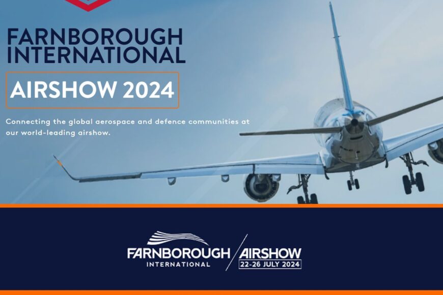 promotional poster for aero-hose at farnborough international airshow 2024, happening from july 22-26. the auto draft highlights our latest innovations. visit booth 3018a in the selectflorida pavilion.
